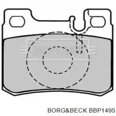 Задние тормозные колодки BBP1495 Borg&beck