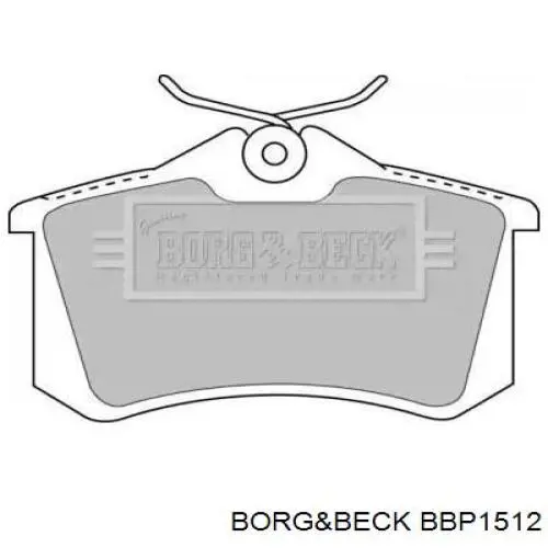 Задние тормозные колодки BBP1512 Borg&beck