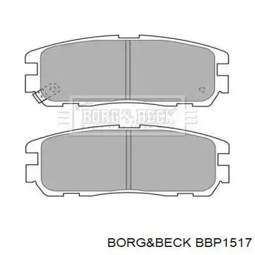 BBP1517 Borg&beck колодки тормозные задние дисковые