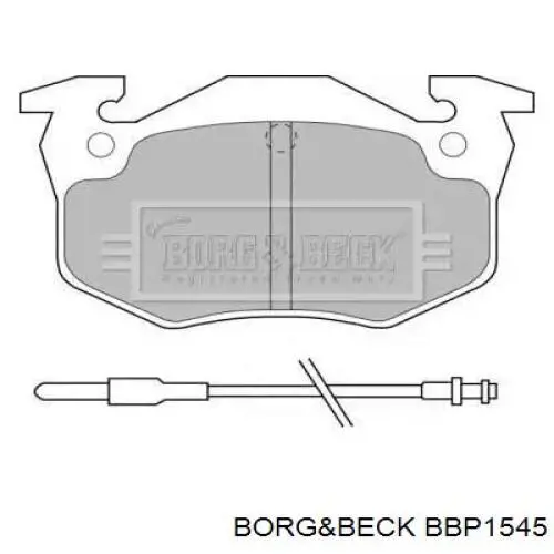 Задние тормозные колодки BBP1545 Borg&beck