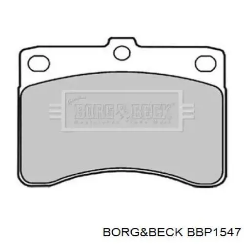 Передние тормозные колодки BBP1547 Borg&beck