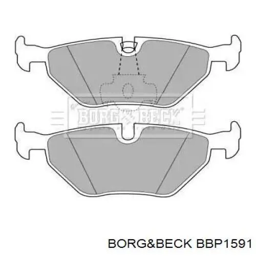 Задние тормозные колодки BBP1591 Borg&beck