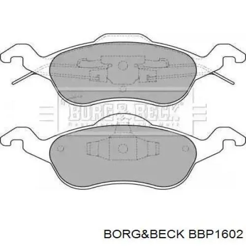 Передние тормозные колодки BBP1602 Borg&beck