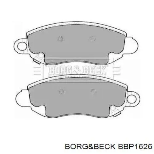 Передние тормозные колодки BBP1626 Borg&beck