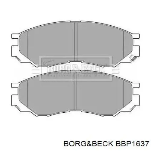 Передние тормозные колодки BBP1637 Borg&beck