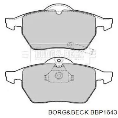 Передние тормозные колодки BBP1643 Borg&beck