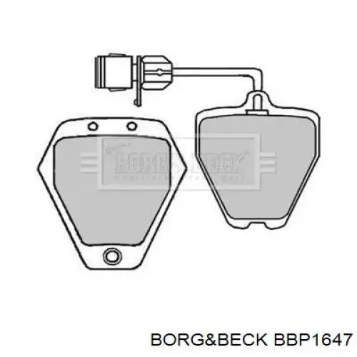 Передние тормозные колодки BBP1647 Borg&beck