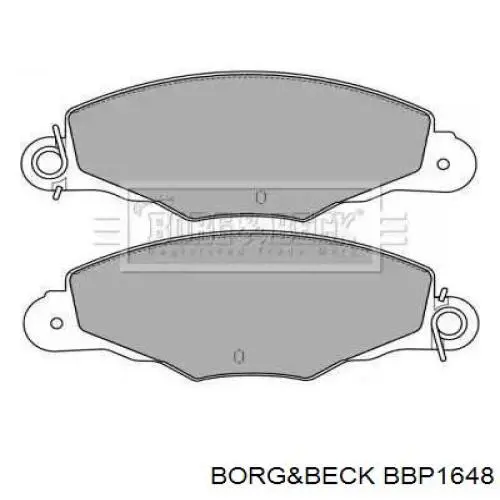 Передние тормозные колодки BBP1648 Borg&beck