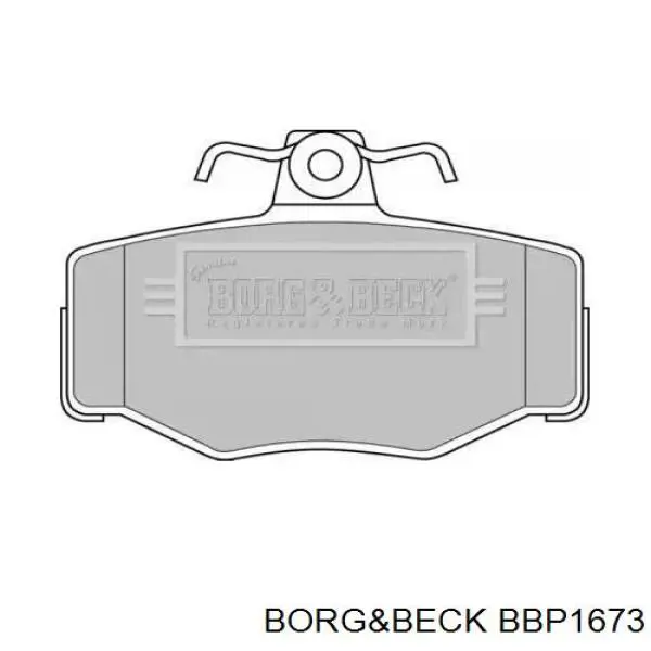 Задние тормозные колодки BBP1673 Borg&beck