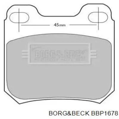 Задние тормозные колодки BBP1678 Borg&beck