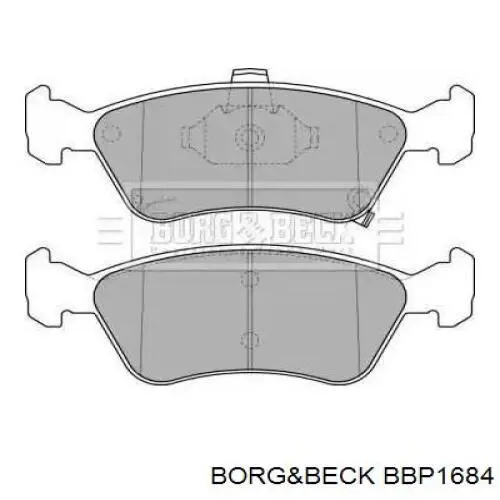Передние тормозные колодки BBP1684 Borg&beck