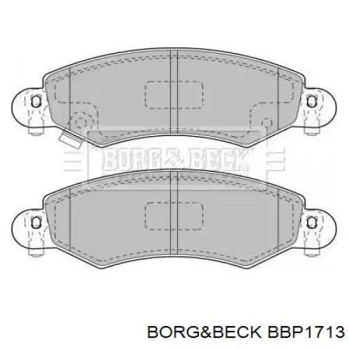 Передние тормозные колодки BBP1713 Borg&beck