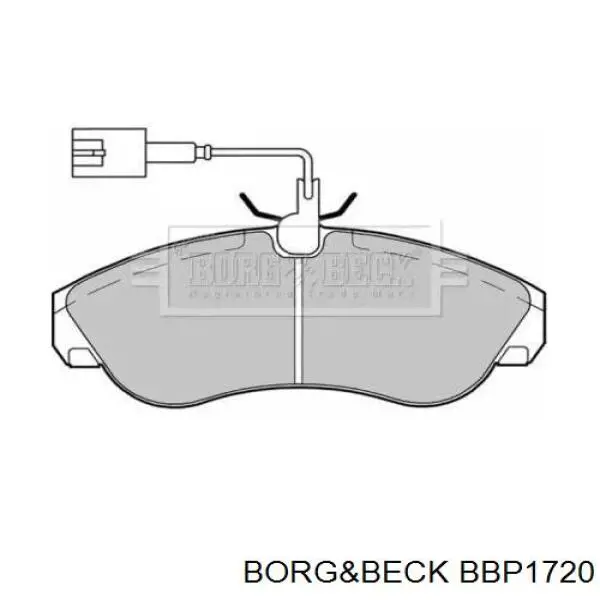 Передние тормозные колодки BBP1720 Borg&beck