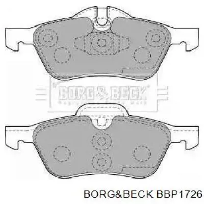 Передние тормозные колодки BBP1726 Borg&beck