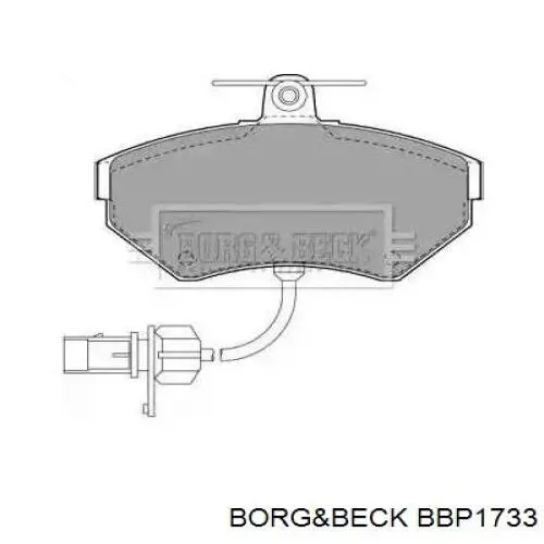 Передние тормозные колодки BBP1733 Borg&beck