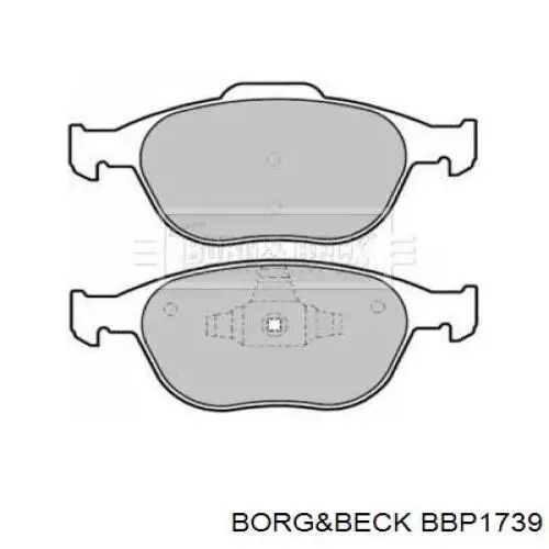 Колодки тормозные передние дисковые Borg&beck BBP1739