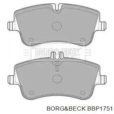 BBP1751 Borg&beck колодки тормозные передние дисковые