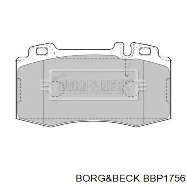 Передние тормозные колодки BBP1756 Borg&beck