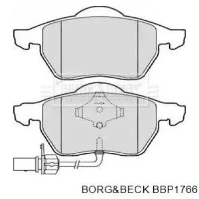 BBP1766 Borg&beck колодки тормозные передние дисковые