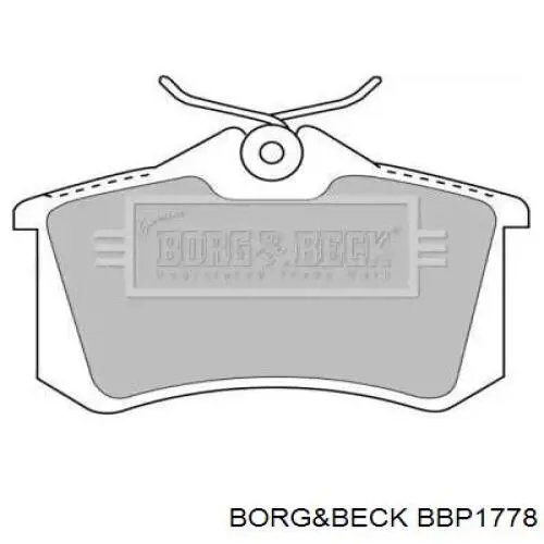 Задние тормозные колодки BBP1778 Borg&beck