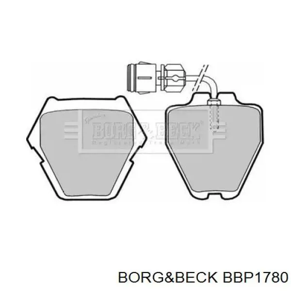 Передние тормозные колодки BBP1780 Borg&beck