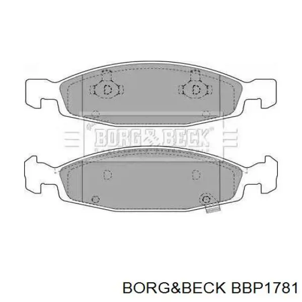 Передние тормозные колодки BBP1781 Borg&beck