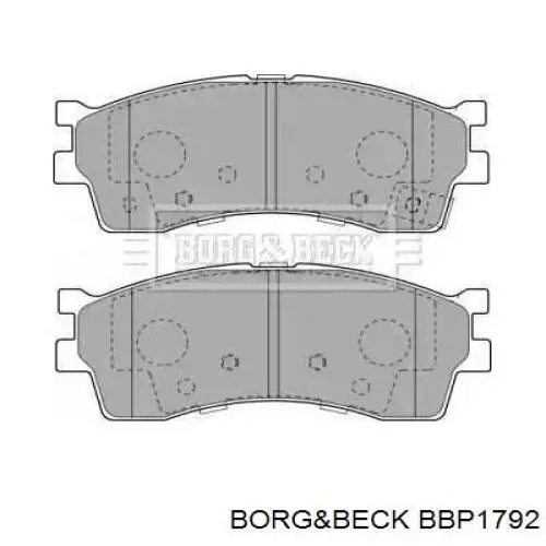 Передние тормозные колодки BBP1792 Borg&beck