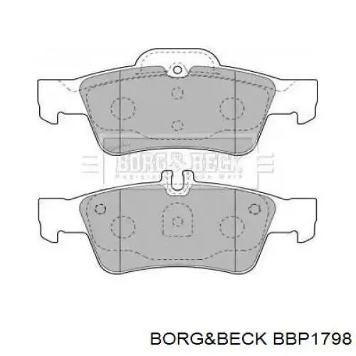 Задние тормозные колодки BBP1798 Borg&beck