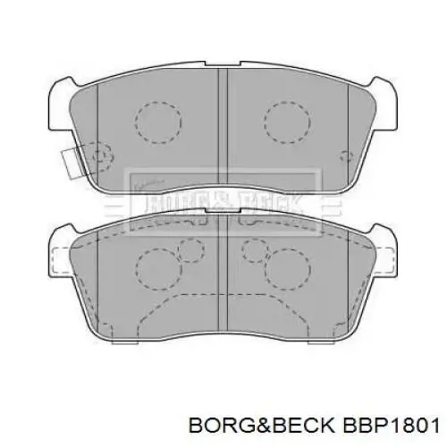 Передние тормозные колодки BBP1801 Borg&beck