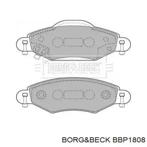 Передние тормозные колодки BBP1808 Borg&beck