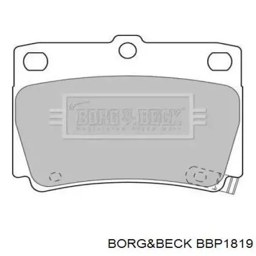 Передние тормозные колодки BBP1819 Borg&beck