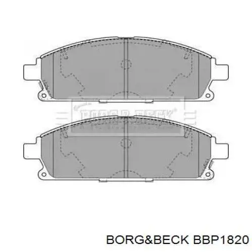 Передние тормозные колодки BBP1820 Borg&beck