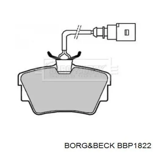 Задние тормозные колодки BBP1822 Borg&beck