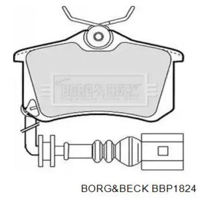 Задние тормозные колодки BBP1824 Borg&beck