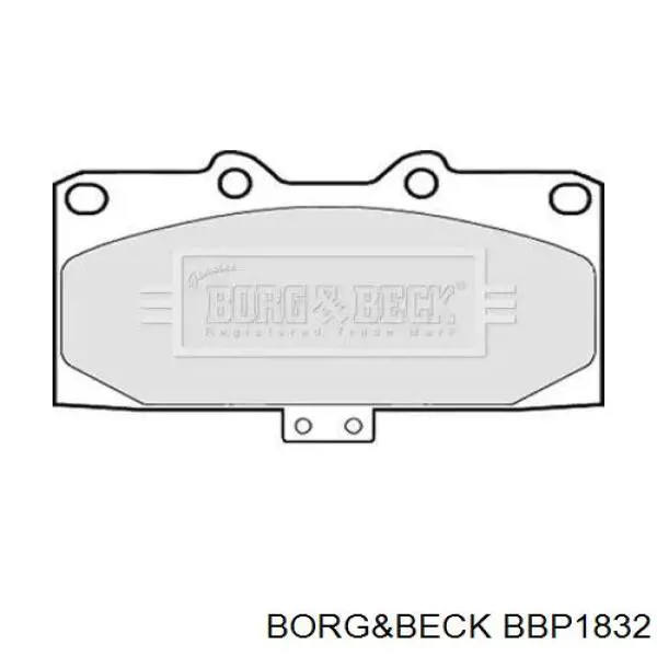 Передние тормозные колодки BBP1832 Borg&beck