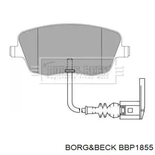 Передние тормозные колодки BBP1855 Borg&beck