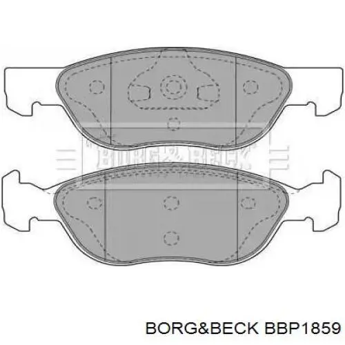 Передние тормозные колодки BBP1859 Borg&beck