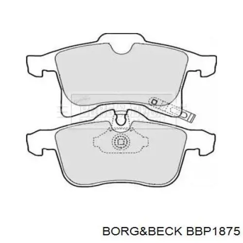 Колодки тормозные передние дисковые Borg&beck BBP1875