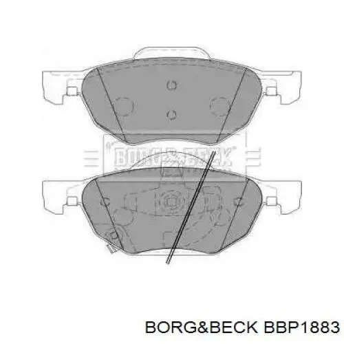 Колодки тормозные передние дисковые Borg&beck BBP1883