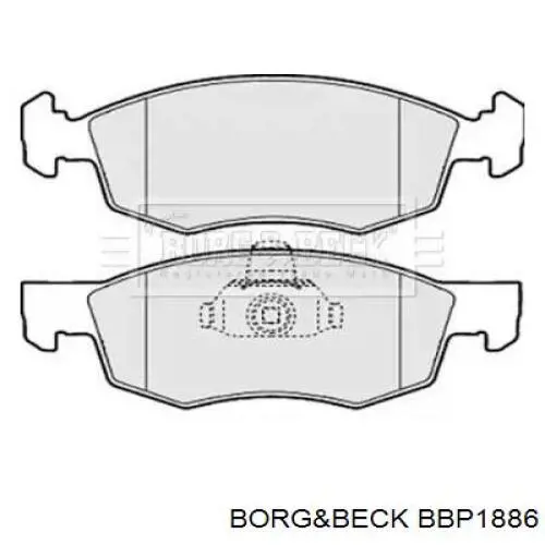 Передние тормозные колодки BBP1886 Borg&beck