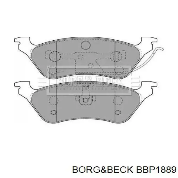 BBP1889 Borg&beck колодки тормозные задние дисковые