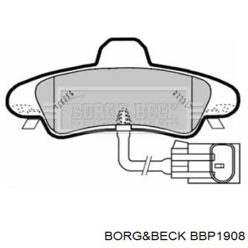 Задние тормозные колодки BBP1908 Borg&beck