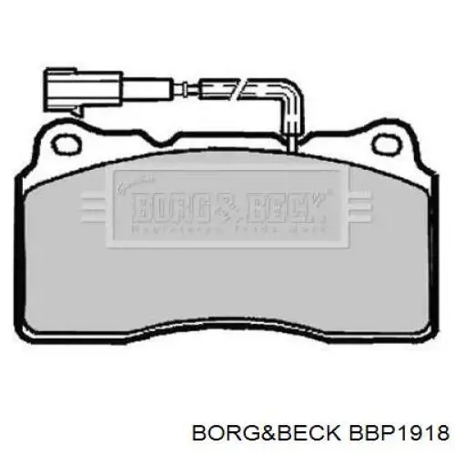 Передние тормозные колодки BBP1918 Borg&beck