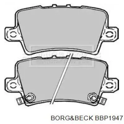 Задние тормозные колодки BBP1947 Borg&beck