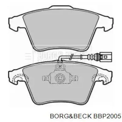 Передние тормозные колодки BBP2005 Borg&beck