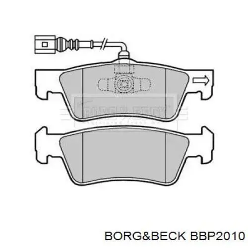 Задние тормозные колодки BBP2010 Borg&beck