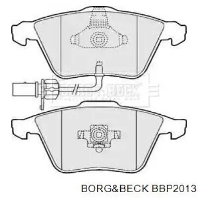 Колодки тормозные передние дисковые Borg&beck BBP2013