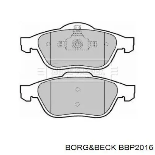 Передние тормозные колодки BBP2016 Borg&beck