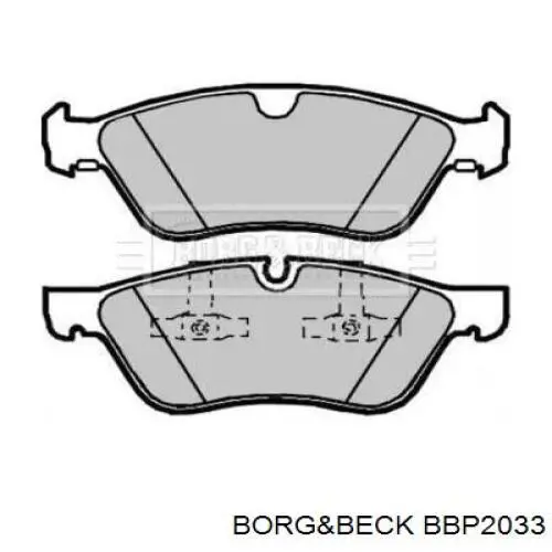 BBP2033 Borg&beck колодки тормозные передние дисковые