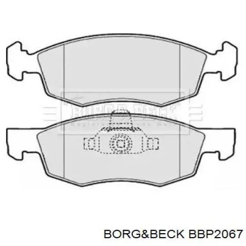 Передние тормозные колодки BBP2067 Borg&beck